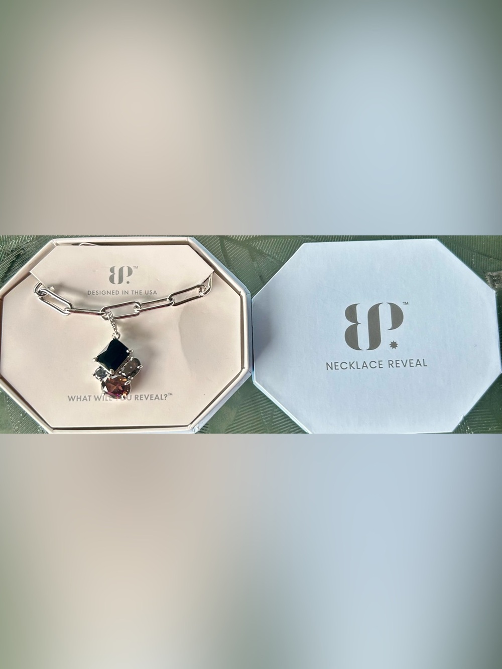 BP OG smoky quartz & black onyx cubic zirconia on rhodium plating. - Picture 2 of 2